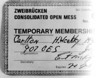 Carlton Weakley mess card